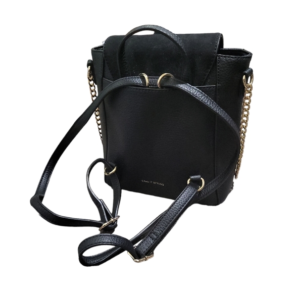 EUC Call Ot Spring women's black backpack, shoulder/crossbody bag, gold chain - Picture 2 of 6